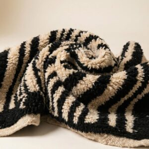 Mrirt Rug - Black White Striped Wool Rug - Handmade Abstract Rug - Bold Graphic Berber Carpet - Modern Area Rug - Multiple Sizes