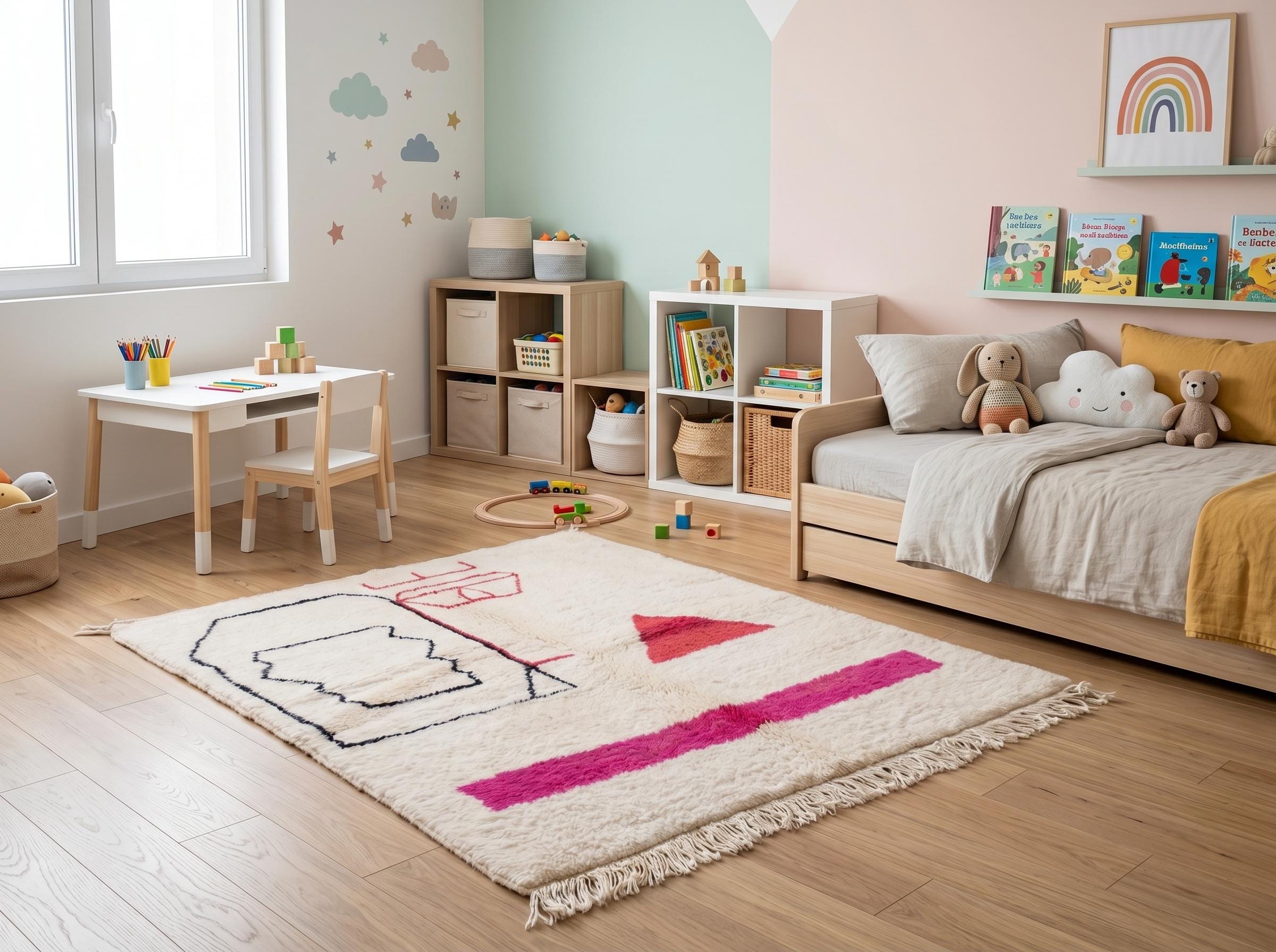 Berber Ivory Beni Ourain Rug