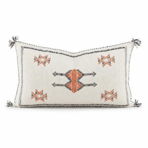 Amazigh Cactus Silk Cover 12x20 Handmade Lumbar Pillow