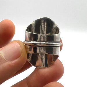 Tuareg Sterling Silver Ring: Berber Tribal Boho Ethnic Jewelry (Size 11)