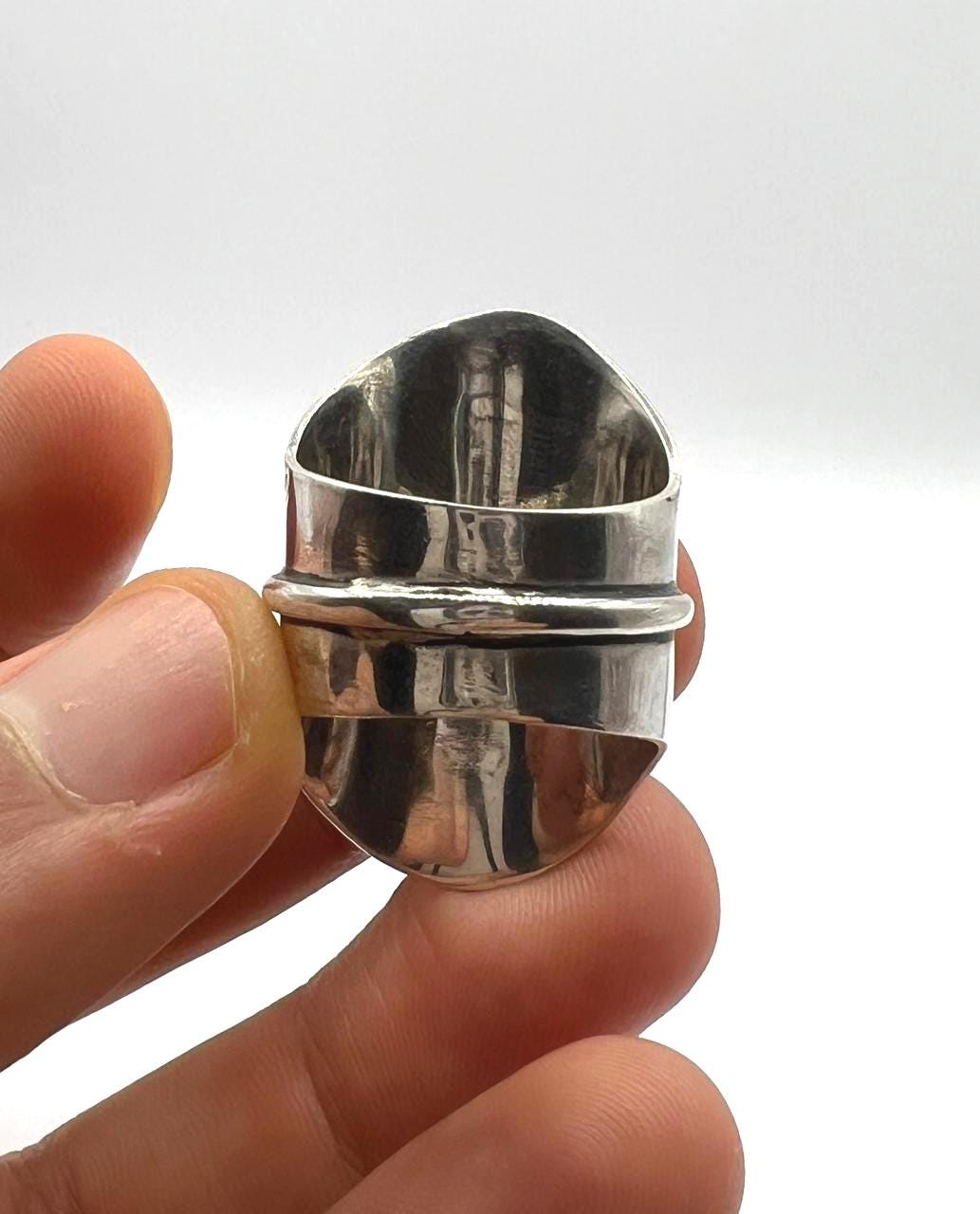 Tuareg Sterling Silver Ring: Berber Tribal Boho Ethnic Jewelry (Size 11)