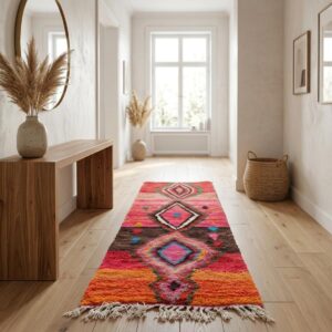 Berber Handwoven Pink Rug