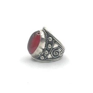 Vintage Tuareg Silver Ring: Berber Tribal Spiral Jewelry (Size 7.5 US)