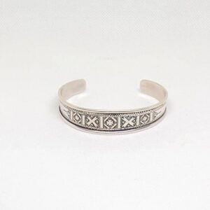 Mali Niger Tuareg Solid Silver Cuff Bracelet: Sterling Berber Bangle Ethnic Tribal Jewelry