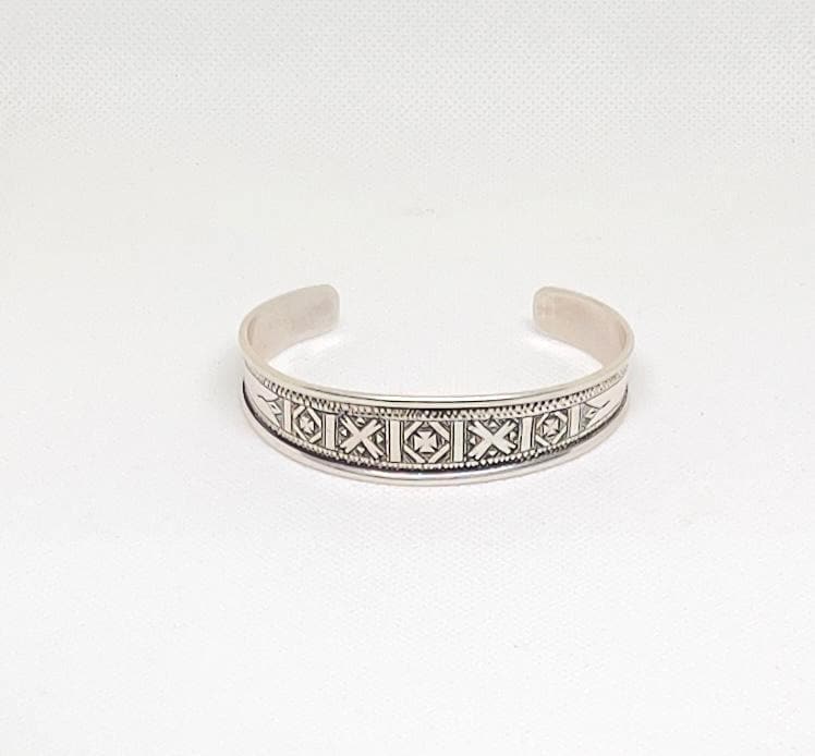 Mali Niger Tuareg Solid Silver Cuff Bracelet: Sterling Berber Bangle Ethnic Tribal Jewelry