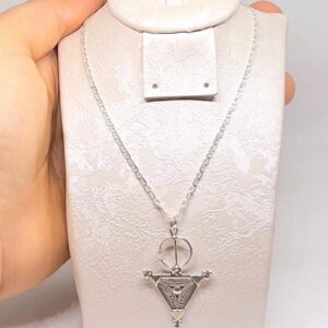 Berber Sterling Silver Fibula Necklace: Amazigh Jewelry