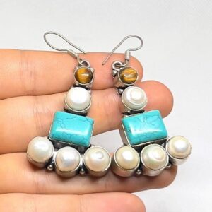 Berber Earrings: Silver Plated African Boho Jewelry