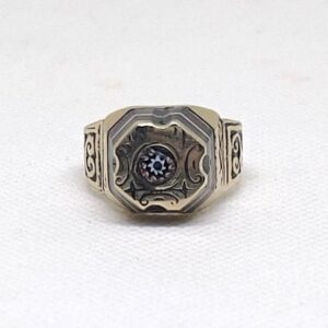 Vintage Berber Metal Ring: African Chevron Bead, Tribal Boho Jewelry