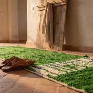 Berber Green Hallway Rug