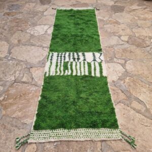 Berber Green Hallway Rug