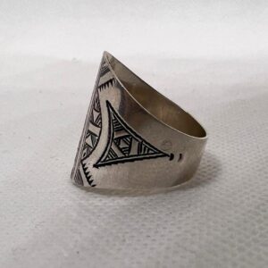 Berber Sterling Silver Ring: Handmade Engraved Tribal Jewelry, African Tuareg Ring