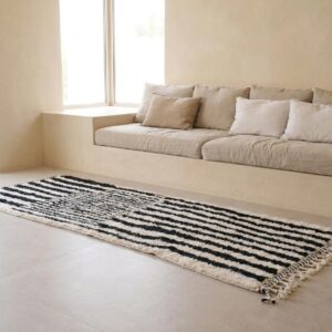 Berber Black White Rug