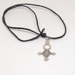 Tuareg Cross Pendant: Yaz Berber Sterling Silver African Tribal Desert Sahara Tribe Pendant Necklace