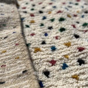 Handmade Polka Dot Rug - Colorful Confetti Beni Ourain Rug - Shaggy Wool Carpet - Boho Nursery Area Rug - Funky Berber - Custom Size