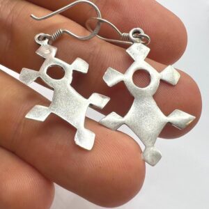 Tuareg Croix du Sud Sterling Silver Spiral Bohemian Cross Earrings: Berber Tribal Ethnic Jewelry
