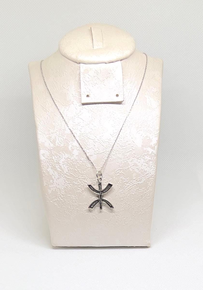 Amazigh Berber Symbol Necklace: Sterling Silver Jewelry
