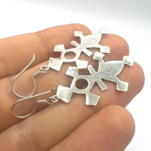 Tuareg Croix du Sud Sterling Silver Spiral Bohemian Cross Earrings: Berber Tribal Ethnic Jewelry