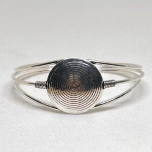 Handmade Sterling Silver Berber Bracelet: Engraved Bangle