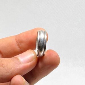 Vintage Amazigh Sterling Silver Statement Some Spinner Ring, Boho Meditation Band, Size 9.5 US