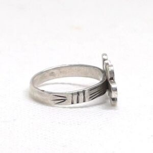 Antique Berber Silver Ring: Sahrawi Tuareg Engraved Tribal Jewelry, Size 9