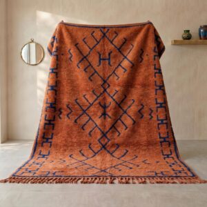 Berber Terracotta Beni ourain Rug