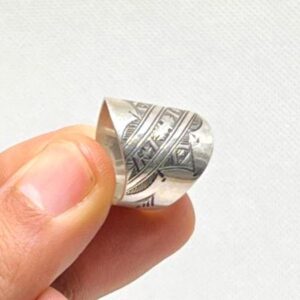 Handmade Tuareg Berber Sterling Silver Ring: Tribal Jewelry, US Size 8