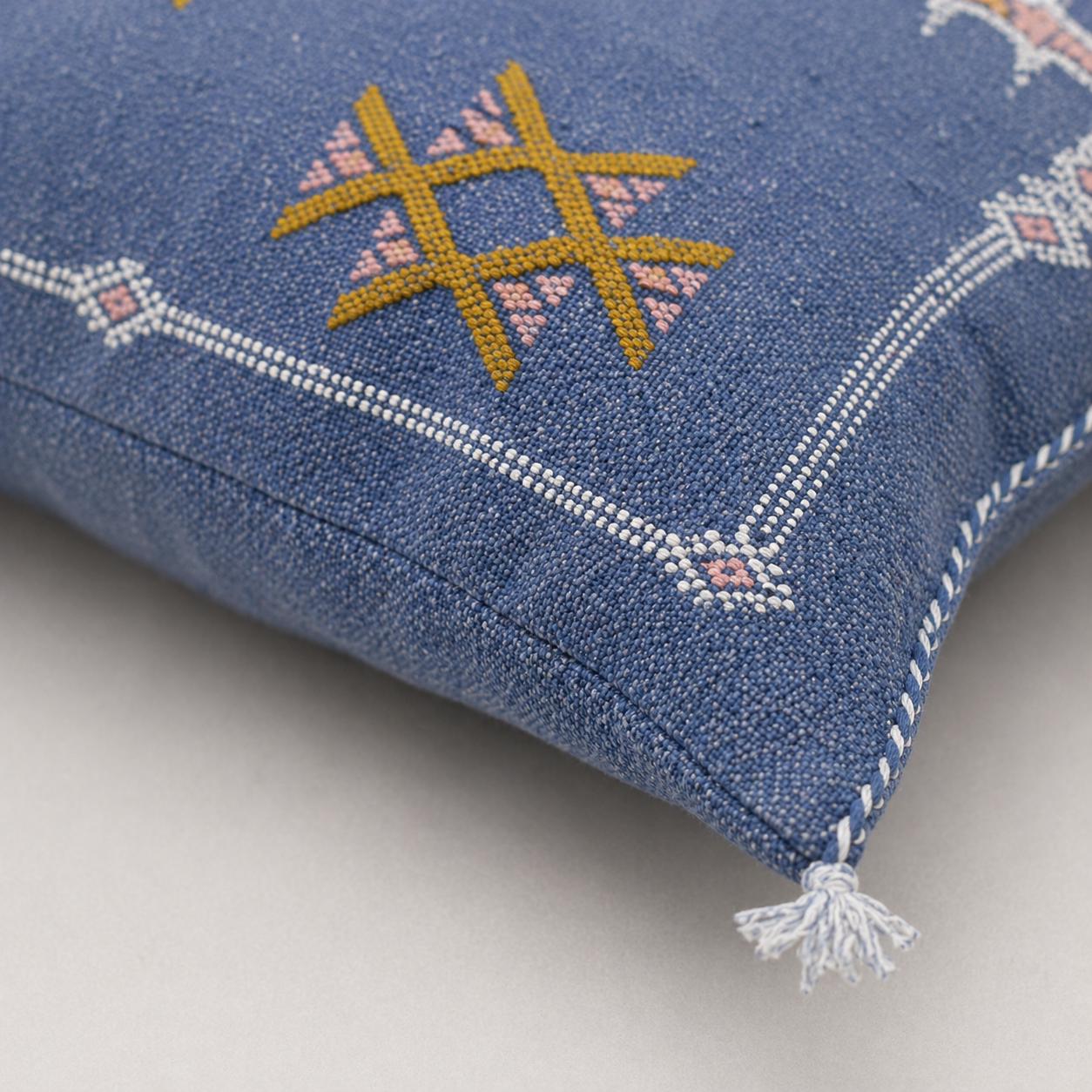Amazigh Cactus Silk Cover 12x20 Handmade Lumbar Pillow