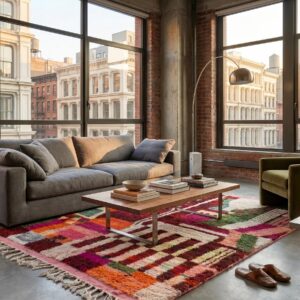 Boujaad Rug Colorful Berber Wool Carpet