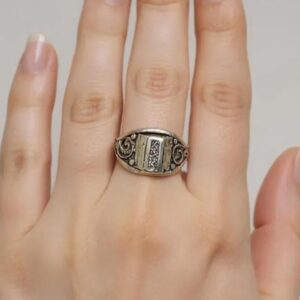 Handmade Berber Ring: Tarnished Silver Tribal Jewelry