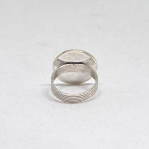 Kabyle Berber Ring: Tuareg Sterling Silver, Enamel Adjustable Women Engraved Boho African