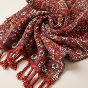 Vintage Rug 6x4 ft - Red Floral Wool Rug - Antique Berber Carpet - Boho Living Room Rug - Tribal Red Area Rug - One of a Kind