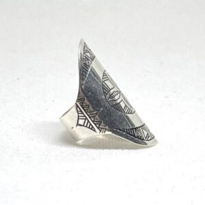 Handmade Berber Silver Ring: Tuareg Sterling African Long Engraved Tribal Ethnic Boho Jewelry