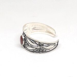 Handmade Berber Plated Silver Cuff Bracelet: Tribal Jewelry