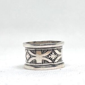 Handmade Sterling Silver Tuareg Ring: Berber Yaz Z Tribal Jewelry, Size 56 EU