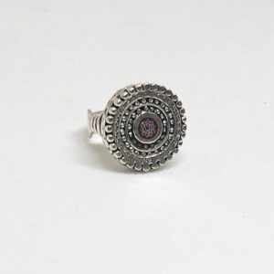 Handmade Berber Silver Plated Ring: Tribal Jewelry