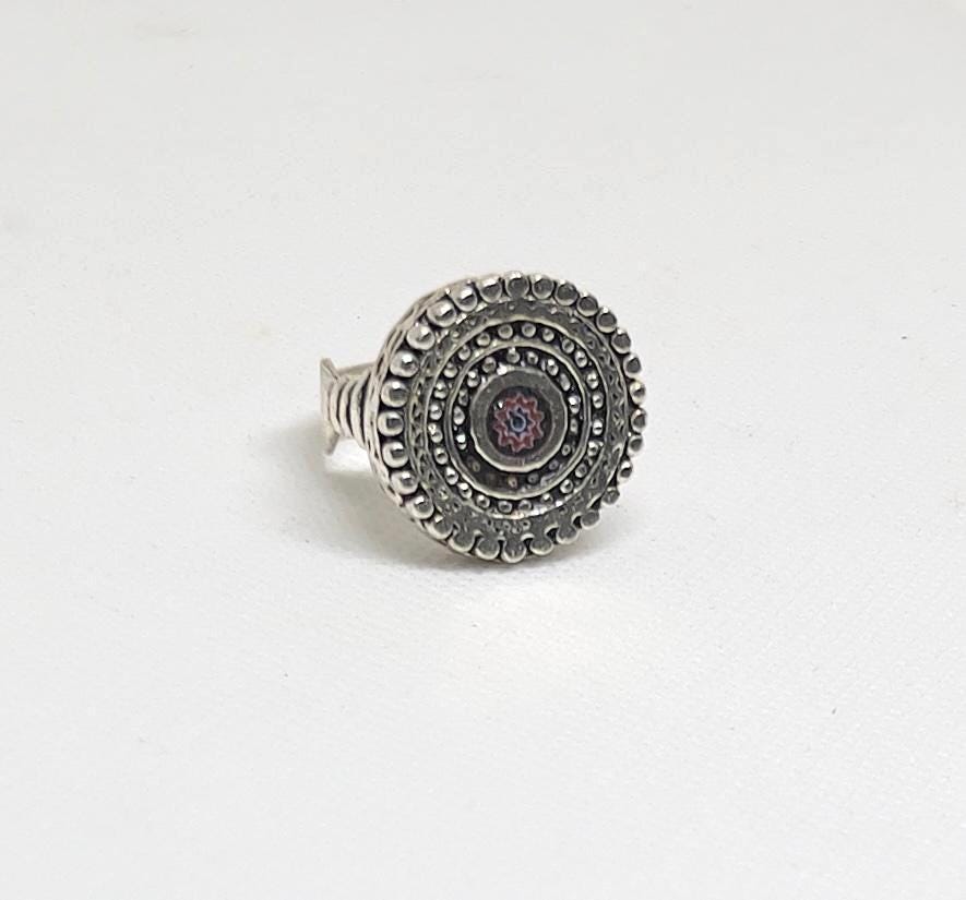 Handmade Berber Silver Plated Ring: Tribal Jewelry