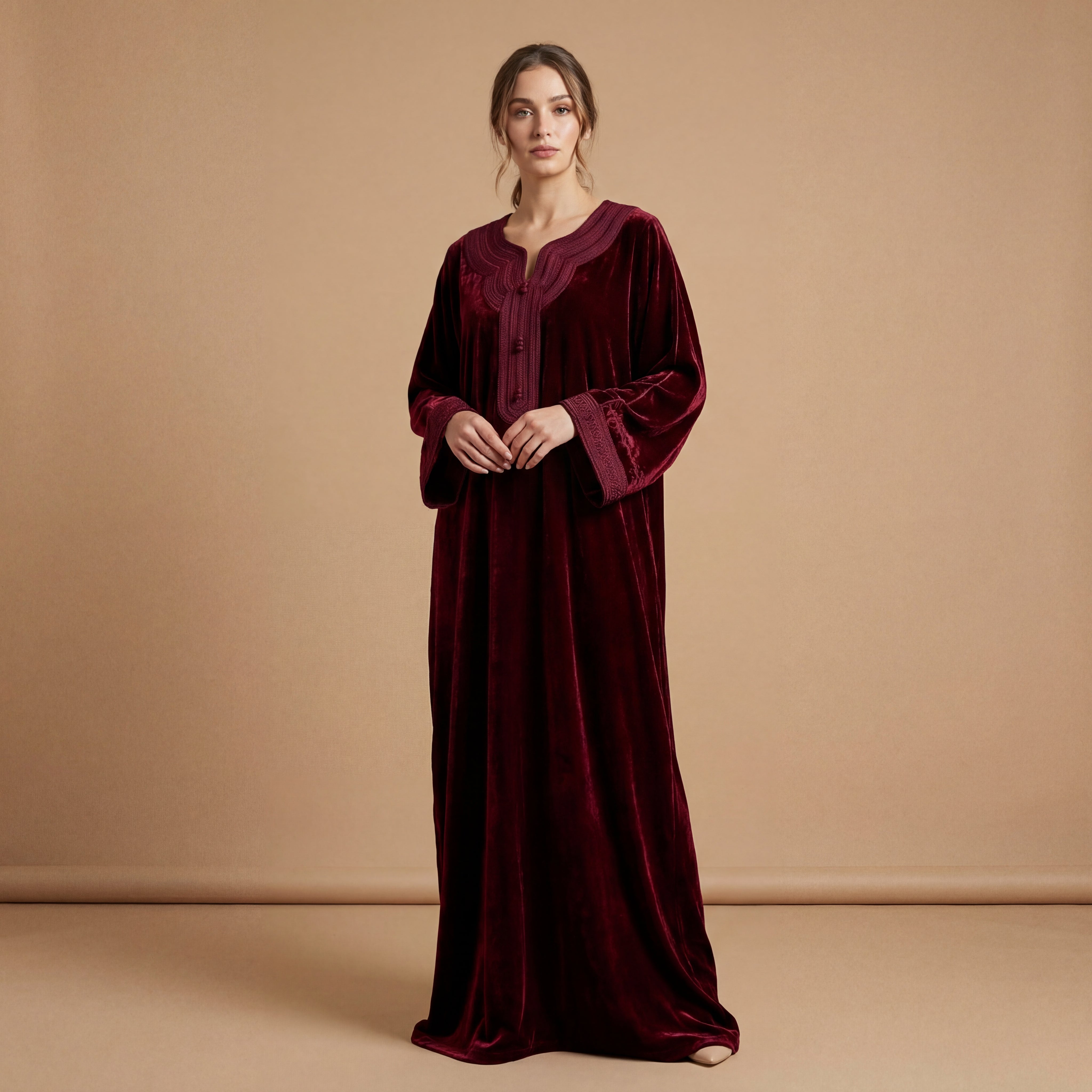 Bordeaux Kaftan - Velours Occasion Wear