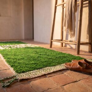 Berber Green Hallway Rug