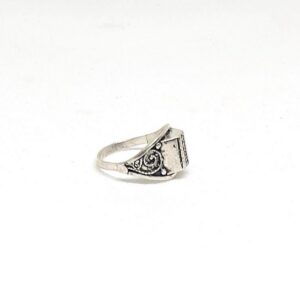 Handmade Berber Ring: Tarnished Silver Tribal Jewelry