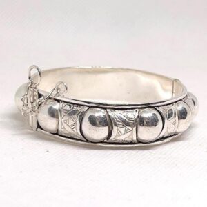 Handmade Berber Cuff: Engraved Sterling Silver Bracelet
