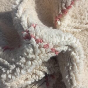 Beni Ourain Rug - Ivory Blush Pink Wool Rug - Handmade Diamond Rug - Soft Boho Area Rug - Rose Berber Carpet - Multiple Sizes
