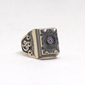 Vintage Berber Metal Ring: African Chevron Bead, Tribal Boho Jewelry
