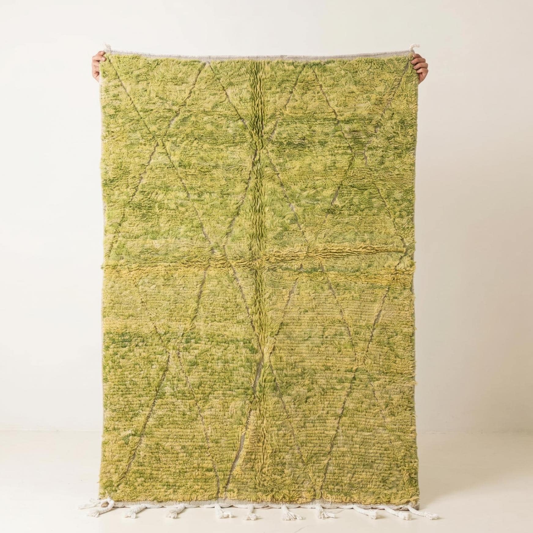 Rug - Olive Green Wool Rug - Handmade Beni Ourain Green Rug - Sage Boho Area Rug - Forest Green Berber Carpet - Multiple Sizes