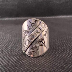 Handmade Sterling Silver Berber Ring: Ethnic Tribal Jewelry, Size 8.5