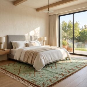 Berber Sage Green Beni ourain Rug