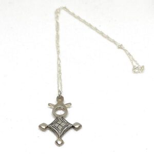 Tuareg Cross Pendant: Sterling Silver African Croix du Sud Necklace