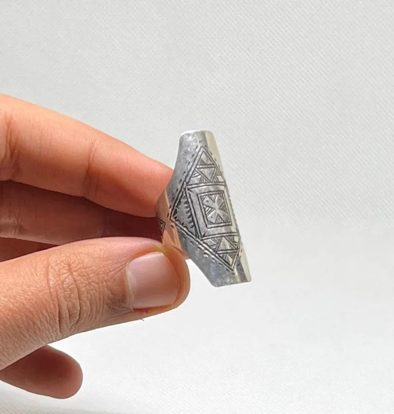 Berber Silver Rings - Vintage Engraved Tuareg Ring