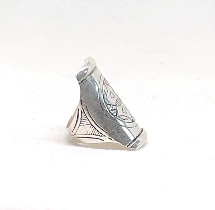 Handmade Berber Sterling Silver Ring: Tribal Ethnic Boho Jewelry