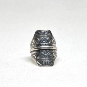 Handmade Berber Sterling Silver Ring: Tribal Engraved Jewelry, US Size 8