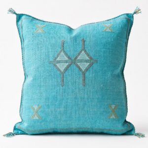 Berber Cactus Silk Cover 20x20 Blue Jeans Pillow